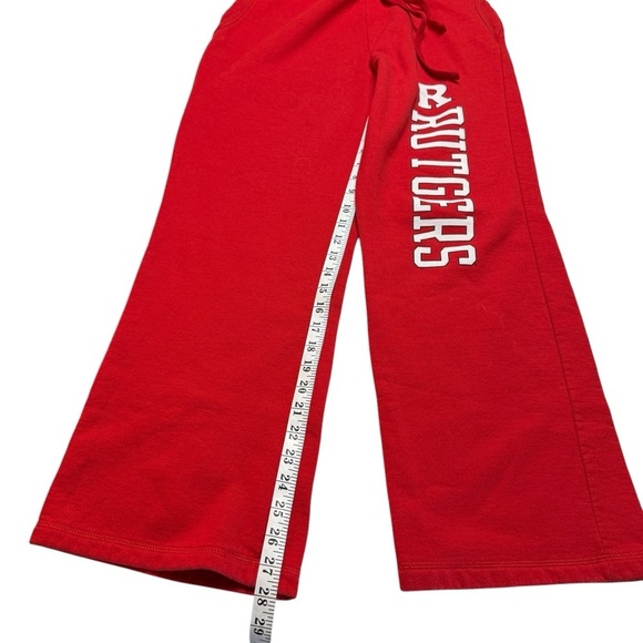 RUTGERS Gildan Sweatpants Women’s Large Red Fleece Straight Leg Casual Pockets - Picture 7 of 8